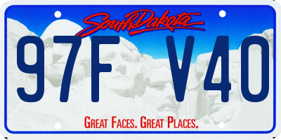 SD license plate 97FV40