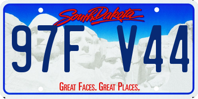 SD license plate 97FV44