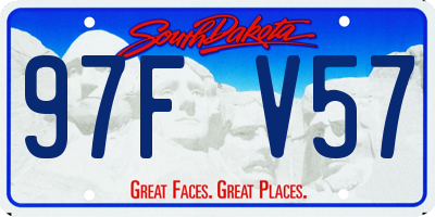 SD license plate 97FV57