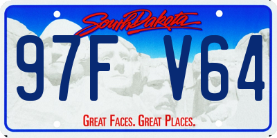 SD license plate 97FV64