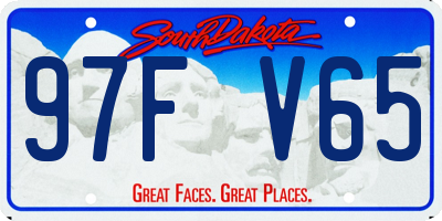 SD license plate 97FV65