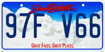 SD license plate 97FV66