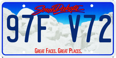 SD license plate 97FV72