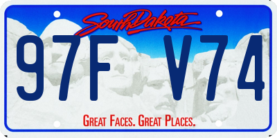 SD license plate 97FV74