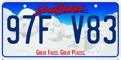 SD license plate 97FV83