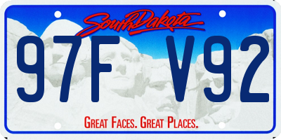 SD license plate 97FV92