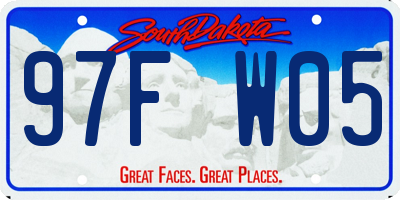 SD license plate 97FW05