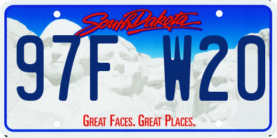SD license plate 97FW20