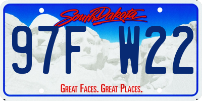 SD license plate 97FW22