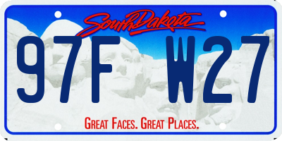 SD license plate 97FW27