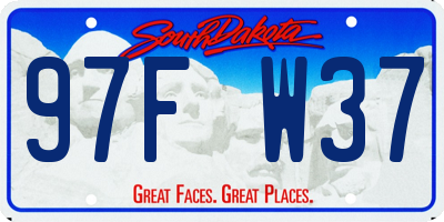 SD license plate 97FW37