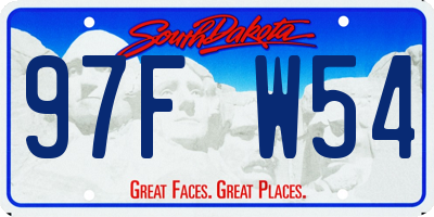SD license plate 97FW54