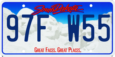 SD license plate 97FW55