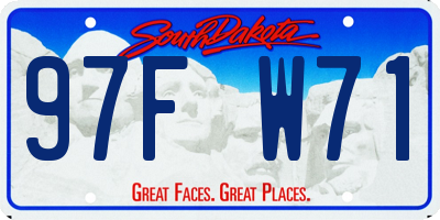 SD license plate 97FW71