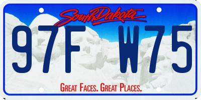 SD license plate 97FW75