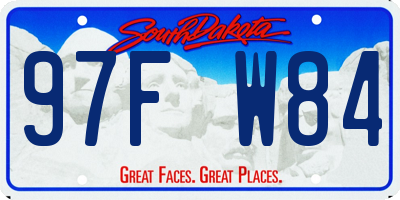 SD license plate 97FW84