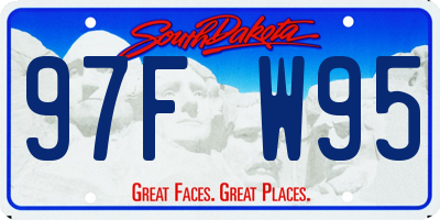 SD license plate 97FW95