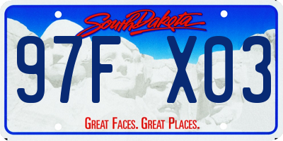 SD license plate 97FX03