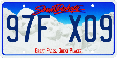 SD license plate 97FX09