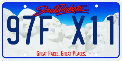 SD license plate 97FX11