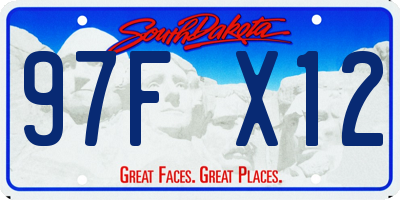 SD license plate 97FX12