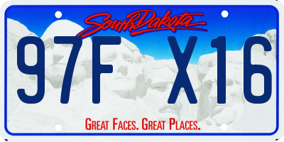 SD license plate 97FX16