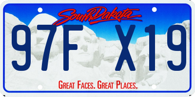 SD license plate 97FX19