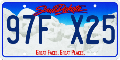 SD license plate 97FX25