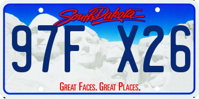 SD license plate 97FX26