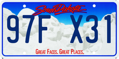 SD license plate 97FX31