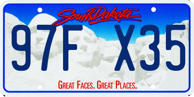 SD license plate 97FX35