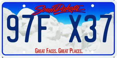 SD license plate 97FX37