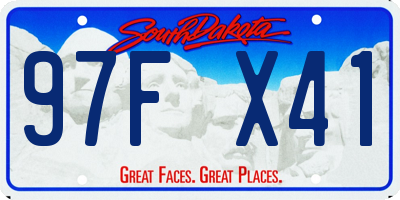 SD license plate 97FX41