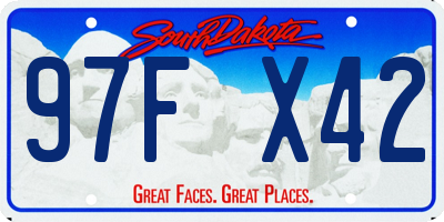 SD license plate 97FX42