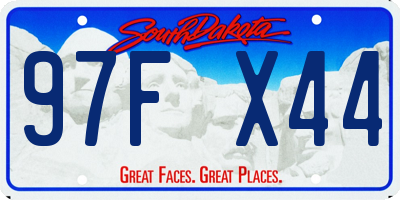 SD license plate 97FX44