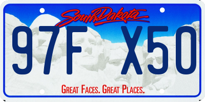 SD license plate 97FX50