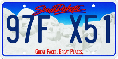 SD license plate 97FX51