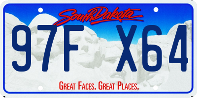 SD license plate 97FX64