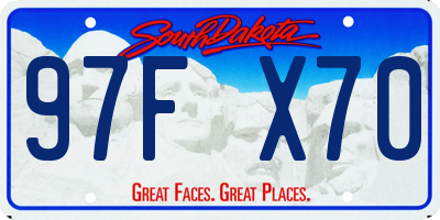 SD license plate 97FX70