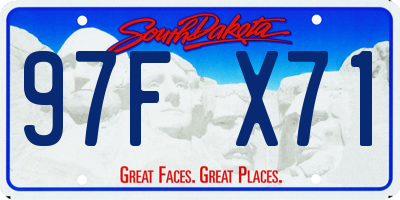 SD license plate 97FX71