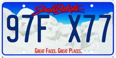 SD license plate 97FX77