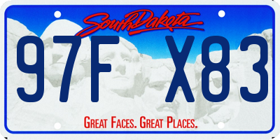 SD license plate 97FX83