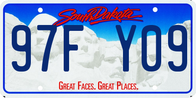 SD license plate 97FY09