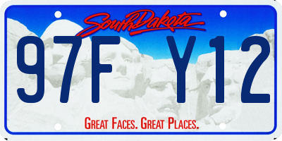 SD license plate 97FY12