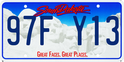 SD license plate 97FY13