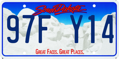 SD license plate 97FY14