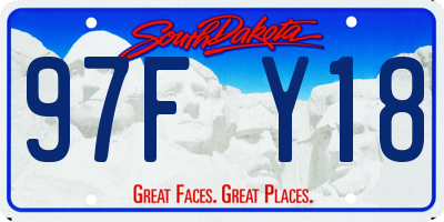 SD license plate 97FY18
