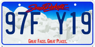 SD license plate 97FY19