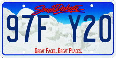 SD license plate 97FY20