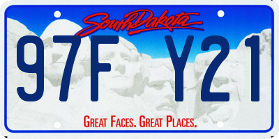 SD license plate 97FY21